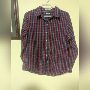 L.L. Bean Red and Blue Plaid Casual Shirt